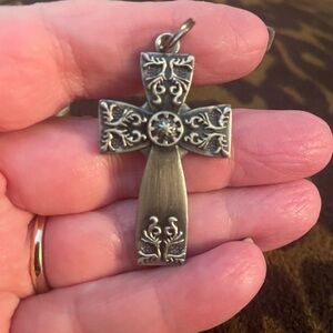 Elegant Silver Cross Pendant for a Necklace